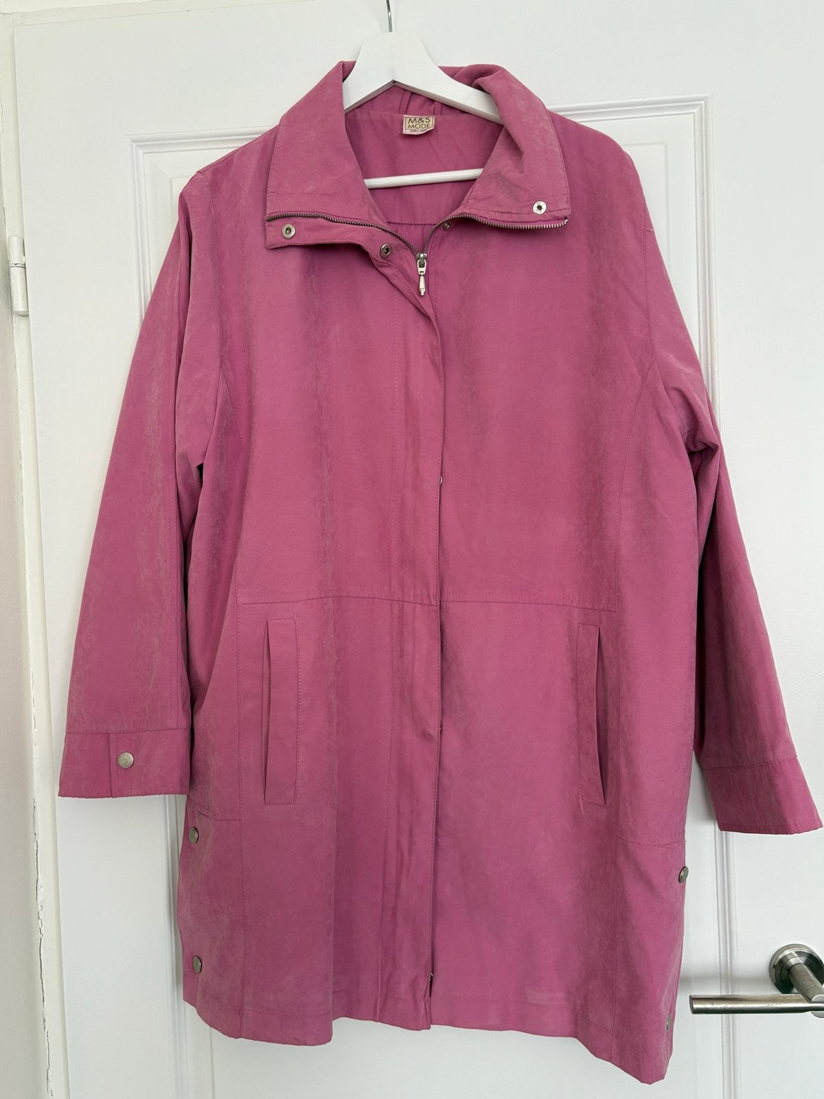M&S Mode Roze Jas Maat L 44/46, Kleding | Dames, Jassen | Zomer, Ophalen of Verzenden, Gedragen, Maat 42/44 (L), Roze