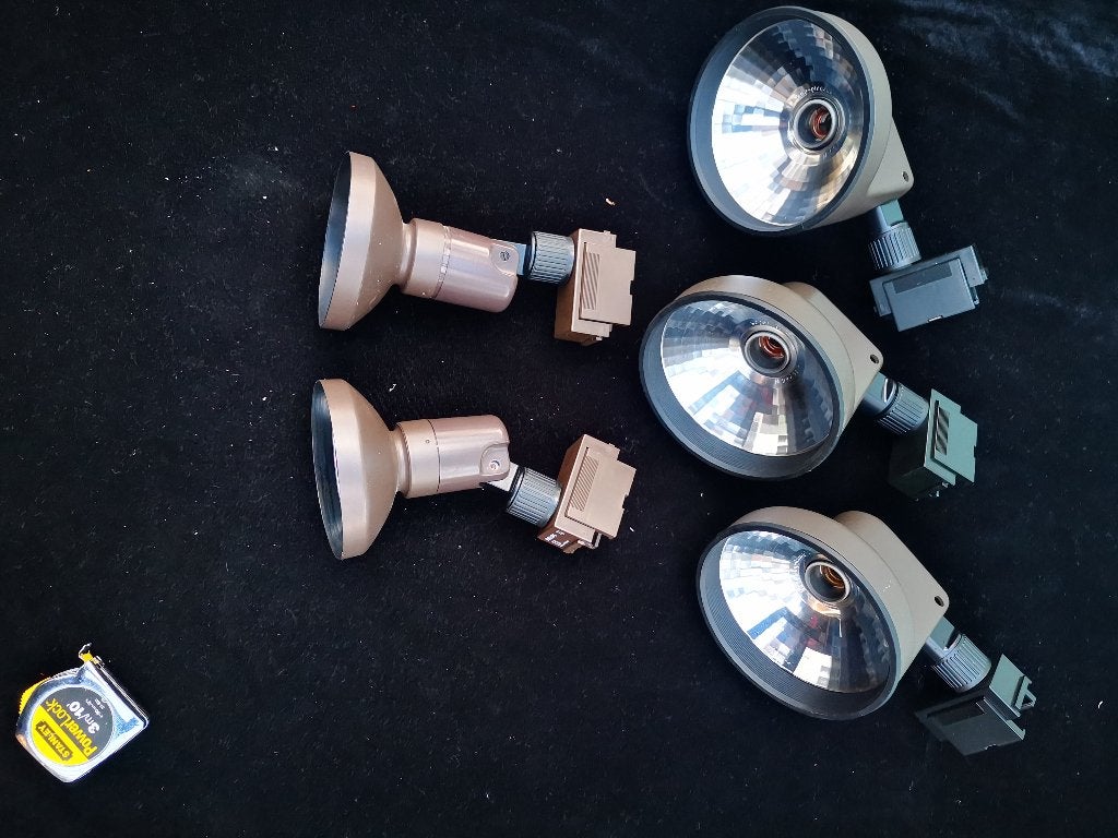 5 Vintage design Philips E14 spots Space Age railverlichting, Ophalen of Verzenden, Gebruikt, Metaal of Aluminium, Led