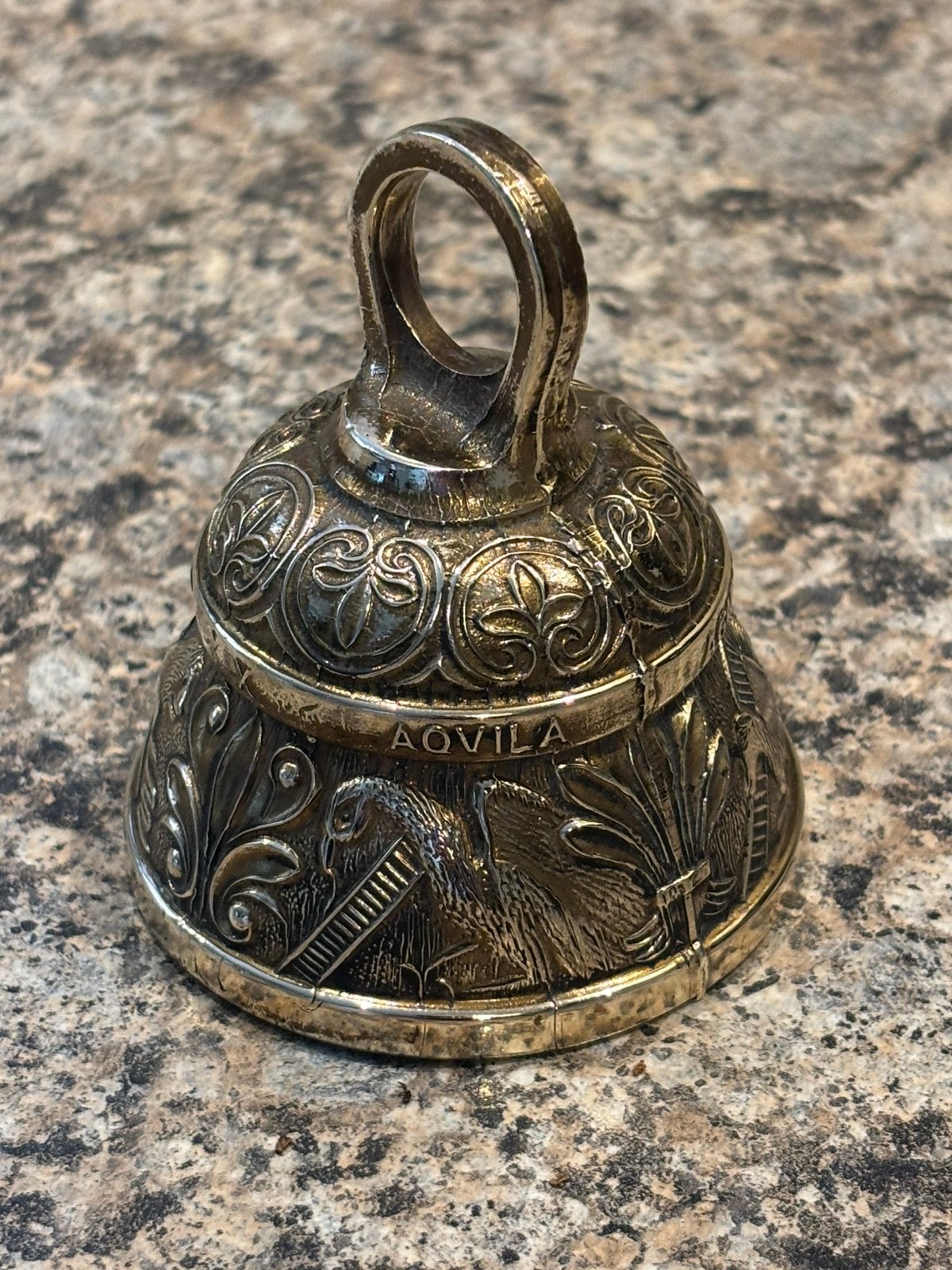 Vintage geel koperen bel uit Engeland, Ophalen of Verzenden