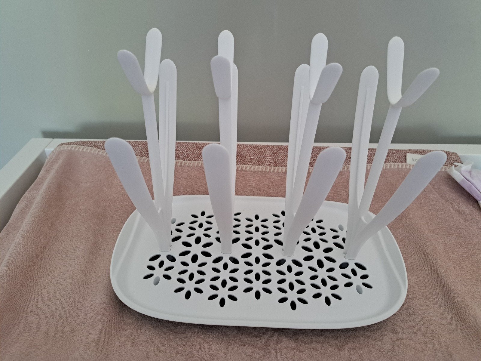 Flessenrekje/droogrekje voor babyflessen, Ophalen of Verzenden, Zo goed als nieuw
