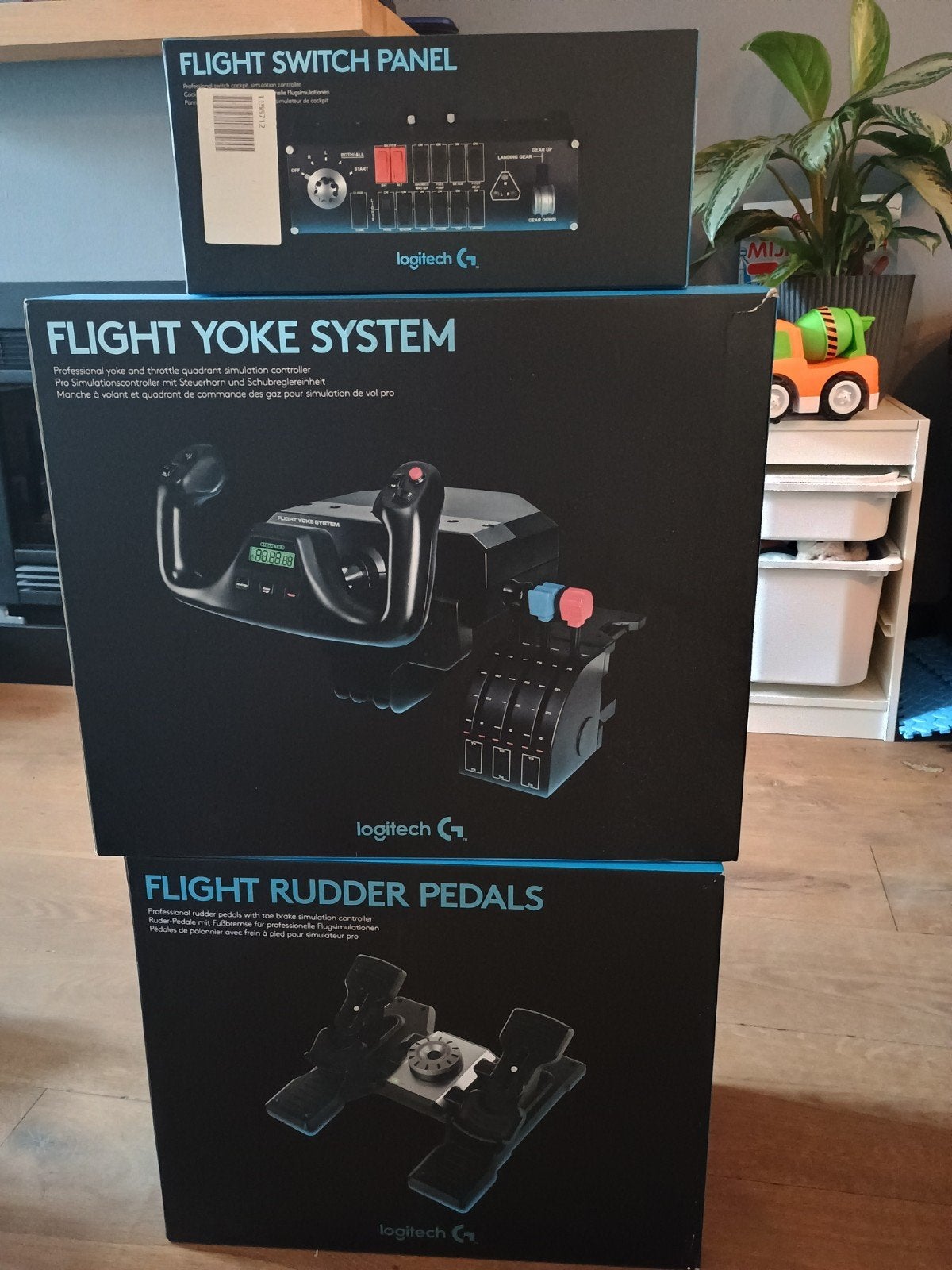 Logitech G Flight Simulator Set (Yoke, Pedals, Switch Panel), Spelcomputers en Games, Ophalen of Verzenden
