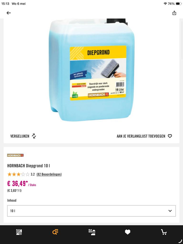 Diepgrond 12 liter voorstrijk, Ophalen, Nieuw, Overige typen