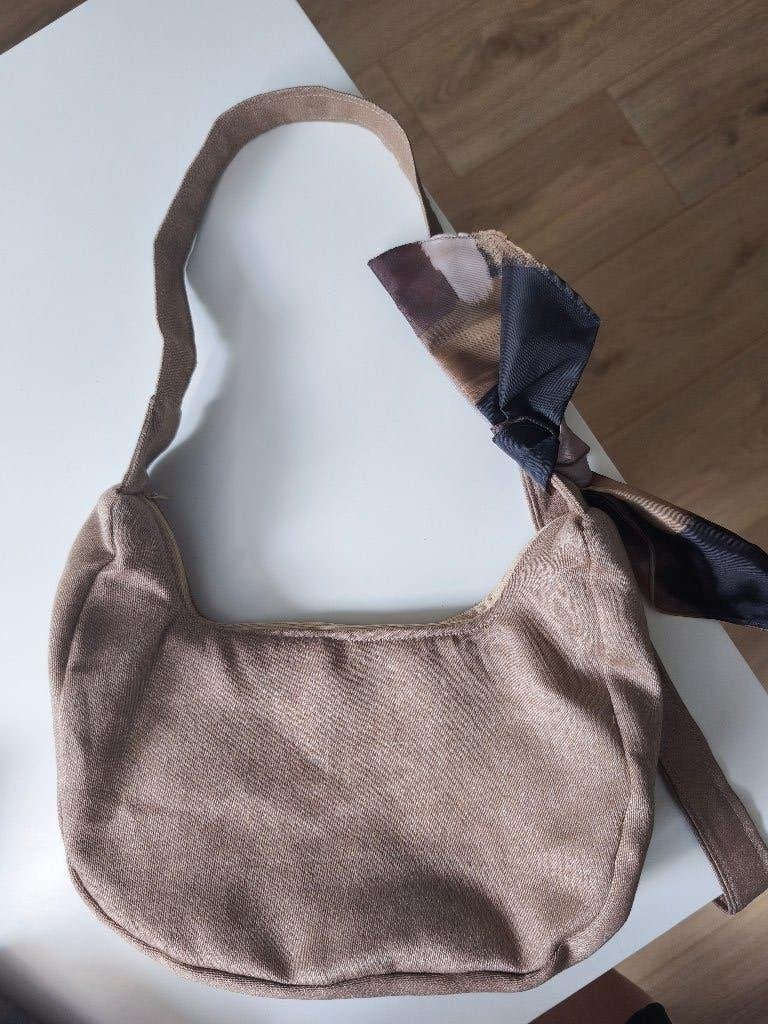 Handmade Hobo Bag with Scarf, Verzenden, Nieuw, Beige, Schoudertasje