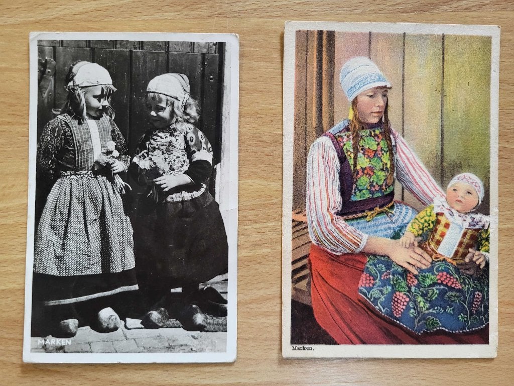 ansicht MARKEN Klederdracht Kinderen  (2x), Ophalen of Verzenden, Voor 1920, Noord-Holland