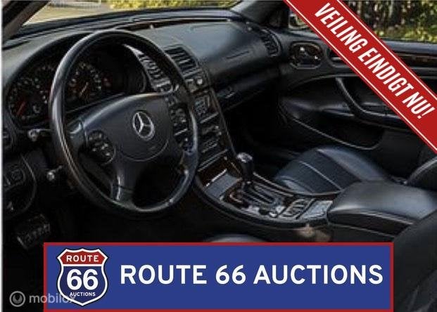 Mercedes-Benz CLK 320 Cabriolet | 1999 | Route 66 Auctions, Auto's, Overige carrosserieën, Zwart, Mercedes-Benz, Bedrijf
