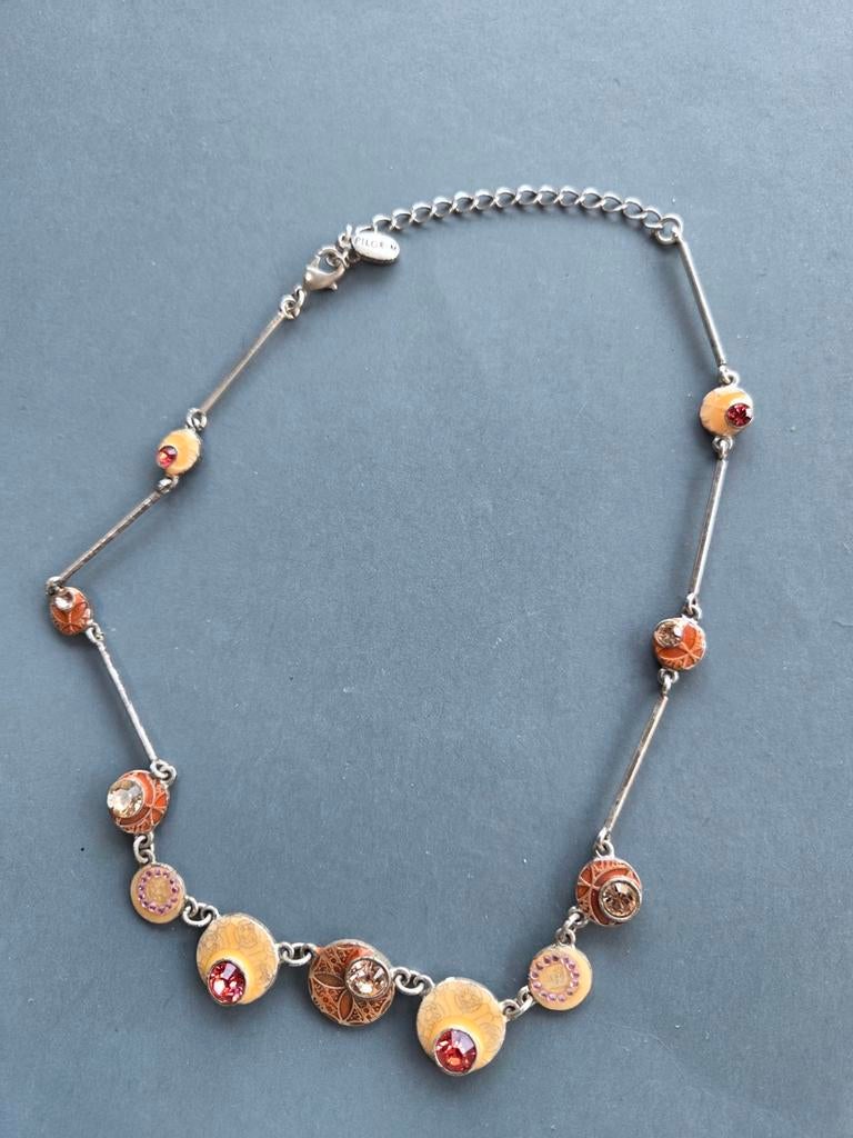 oude pilgrim ketting, Verzenden, Zo goed als nieuw, Zilver, Overige materialen