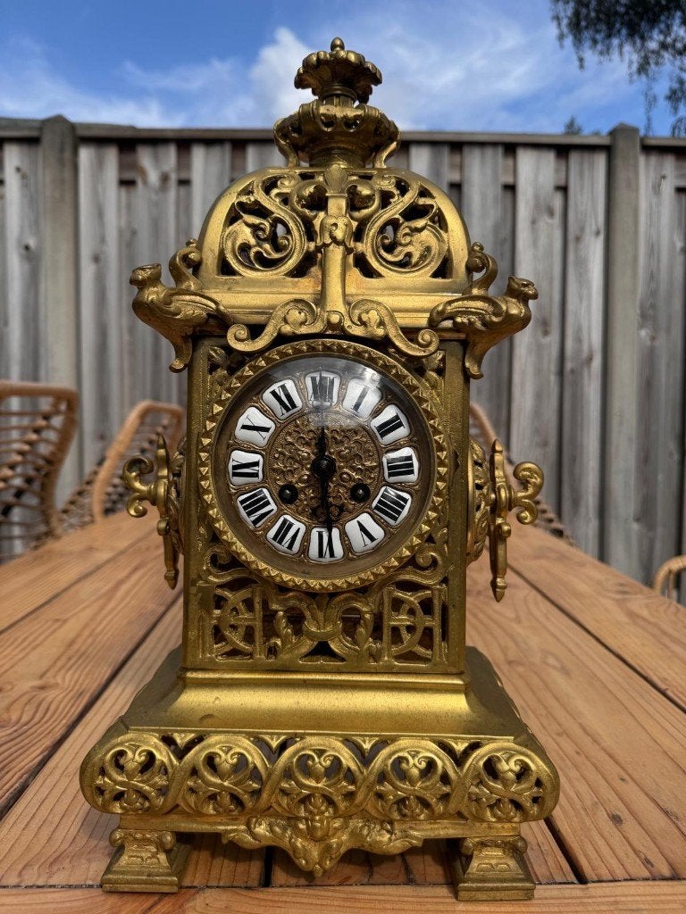 Antieke Franse pendule / schouwklok, Ophalen of Verzenden