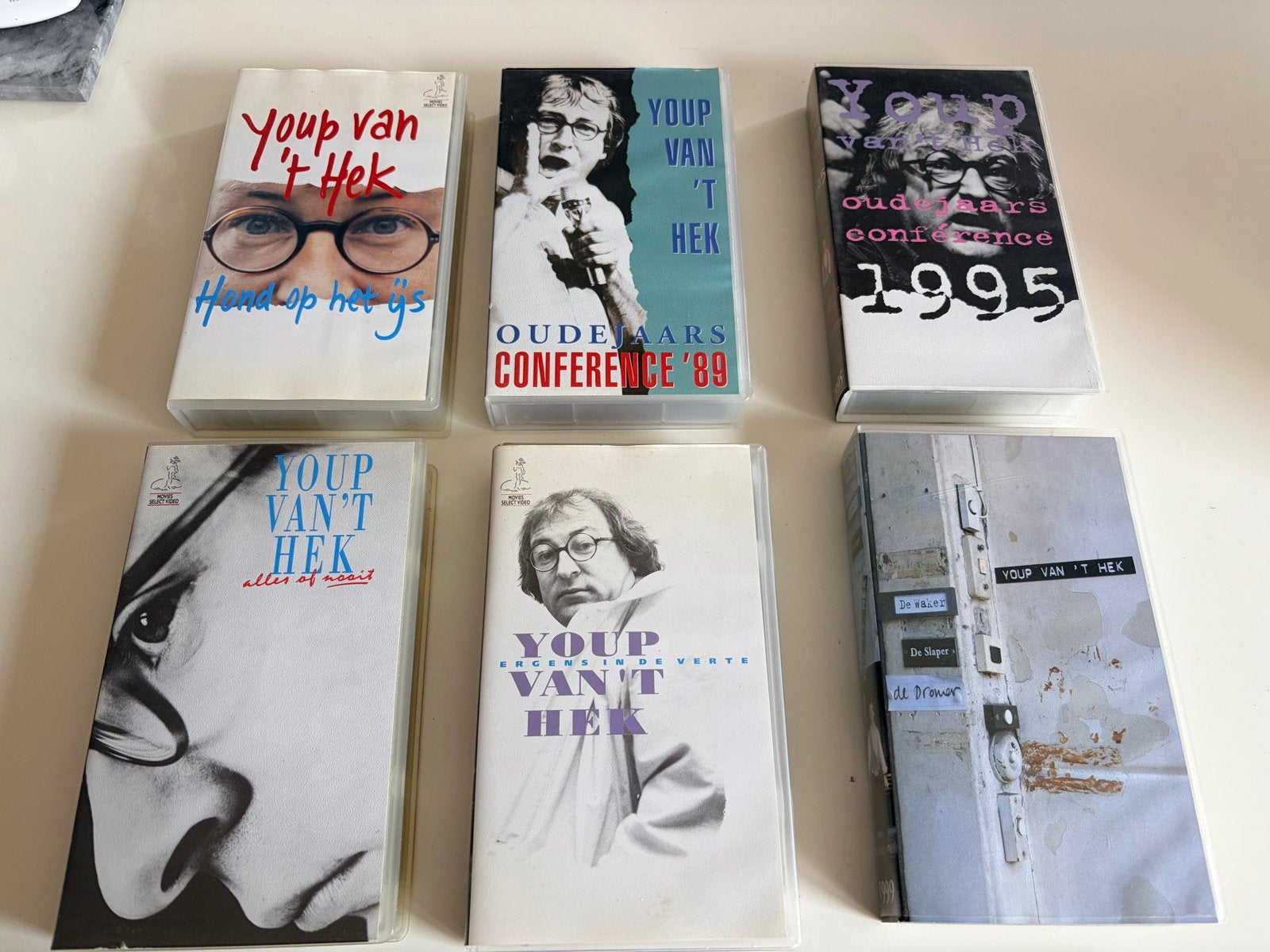 Youp van 't Hek VHS collectie - 6 cabaretvoorstellingen, Alle leeftijden, Ophalen of Verzenden, Gebruikt, Nederlands