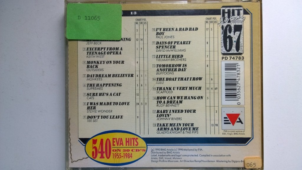 Hit History '67, Ophalen of Verzenden, Zo goed als nieuw, Pop, Album
