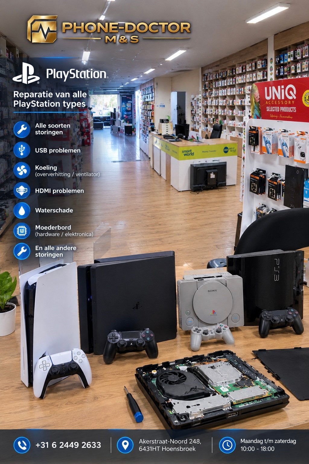 PLAYSTATION REPARATIE, Ophalen of Verzenden, Zo goed als nieuw, Desktop, 6431ht