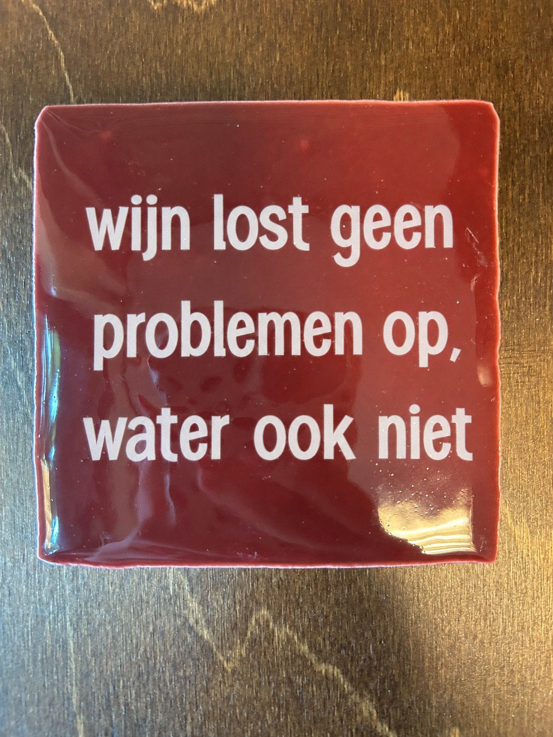 Tegel met spreuk, Nieuw, Ophalen of Verzenden, 10 cm, 10 cm