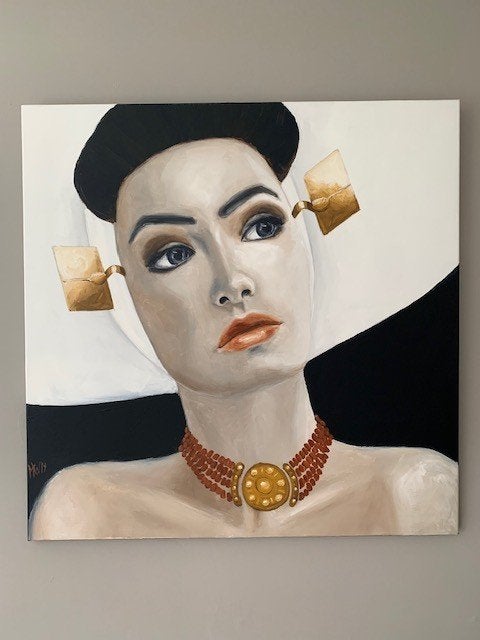 Schilderij van Margo Wisse - Atelier 26 - Zeeuwse met Slot, Ophalen, Acrylverf, Gesigneerd, Overige materialen