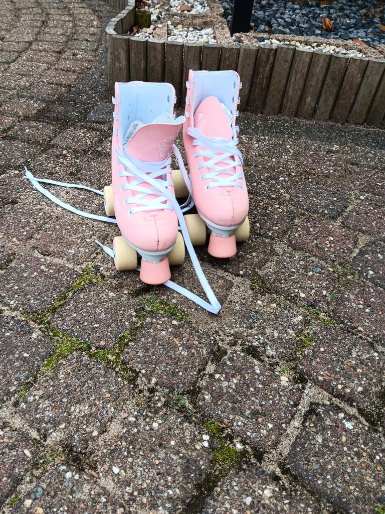 Roze rolschaatsen Oxelo RS Quad 100, maat 37, Ophalen, Zo goed als nieuw, Kinderen