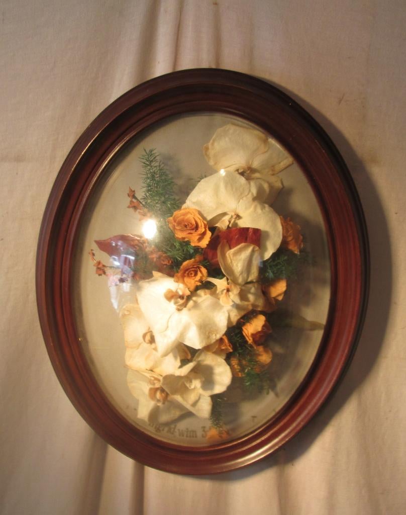 Prachtig Ovaal Houten Fotolijst met bolglas - 48x38, Ophalen of Verzenden, Zo goed als nieuw