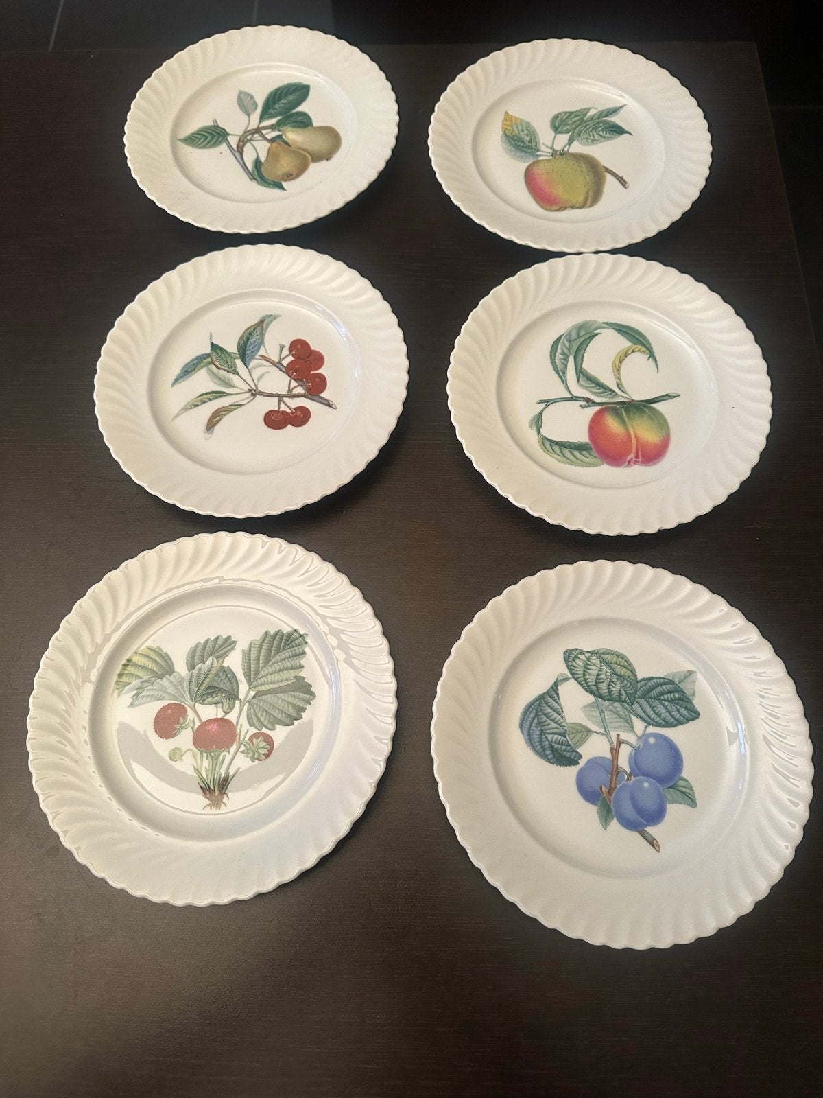 Kaiser Porseleinen Borden met Fruitmotieven - Set van 6, Antiek en Kunst, Antiek | Servies los, Ophalen of Verzenden
