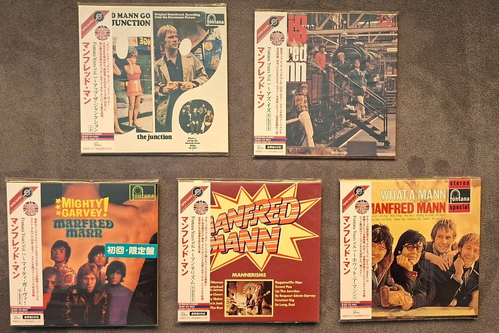 5 CD's Manfred Mann Japanse papersleeve/mini lp + box zgan, Ophalen of Verzenden, Zo goed als nieuw, Pop