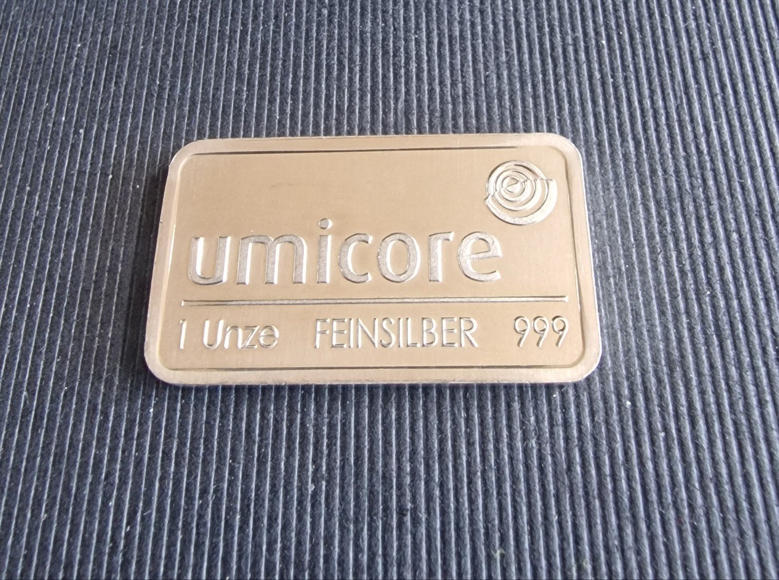 1 oz Zilverbaar UMICORE., Ophalen of Verzenden, Zilver