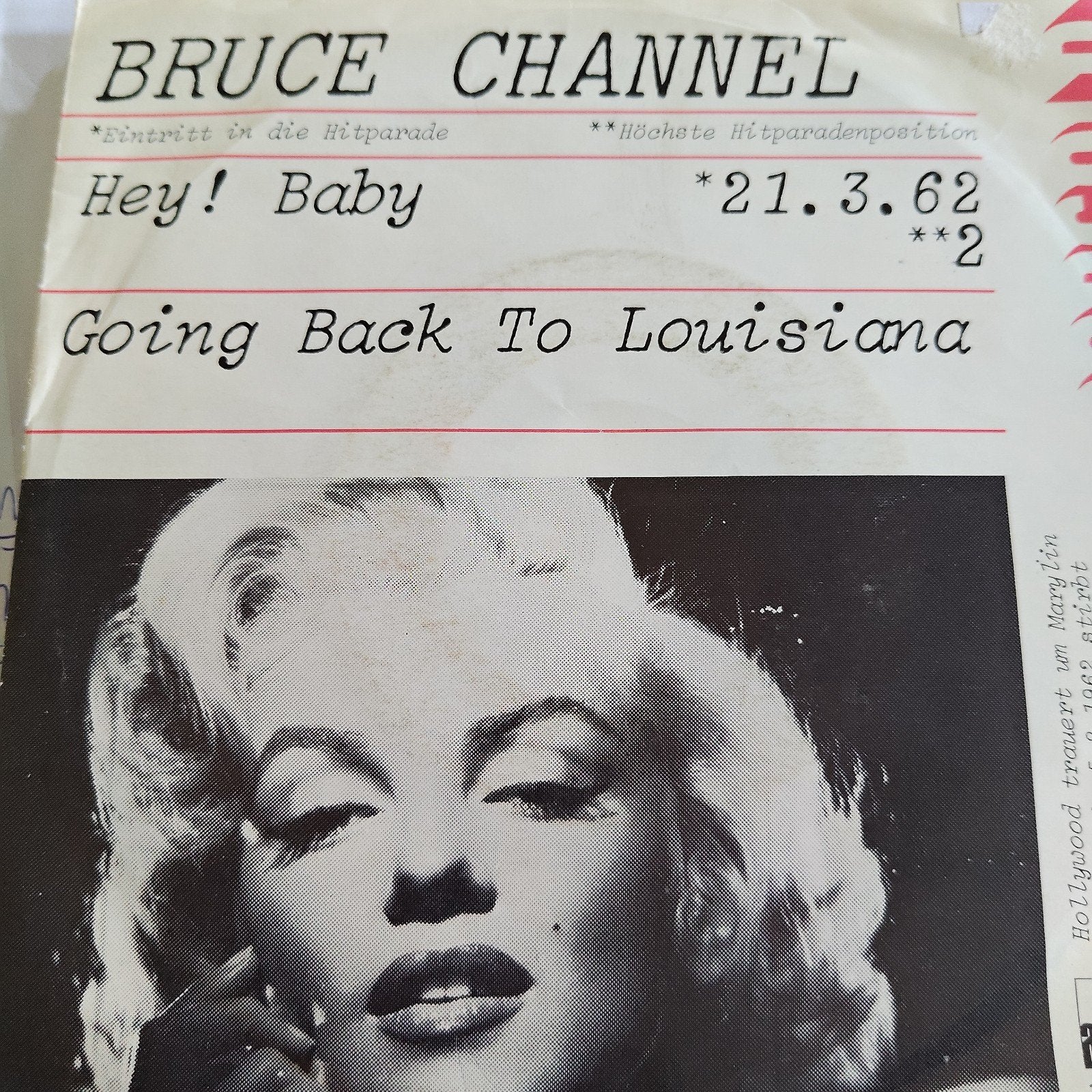 Bruce Channel - Hey! Baby / Going Back To Louisiana, Gebruikt, 7 inch, Ophalen of Verzenden, Pop