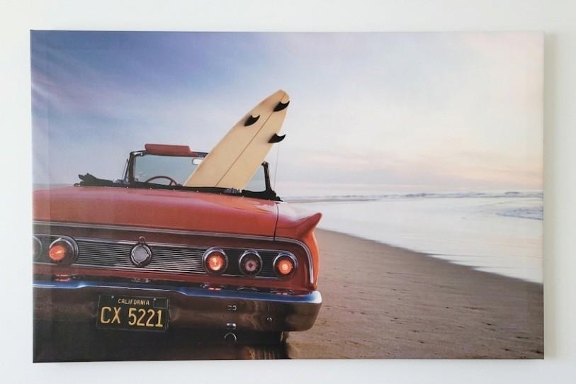 Stijlvol schilderij op canvas "California Dreamin’ – Retro a, Ophalen, 1980 tot heden, Zo goed als nieuw, Prent
