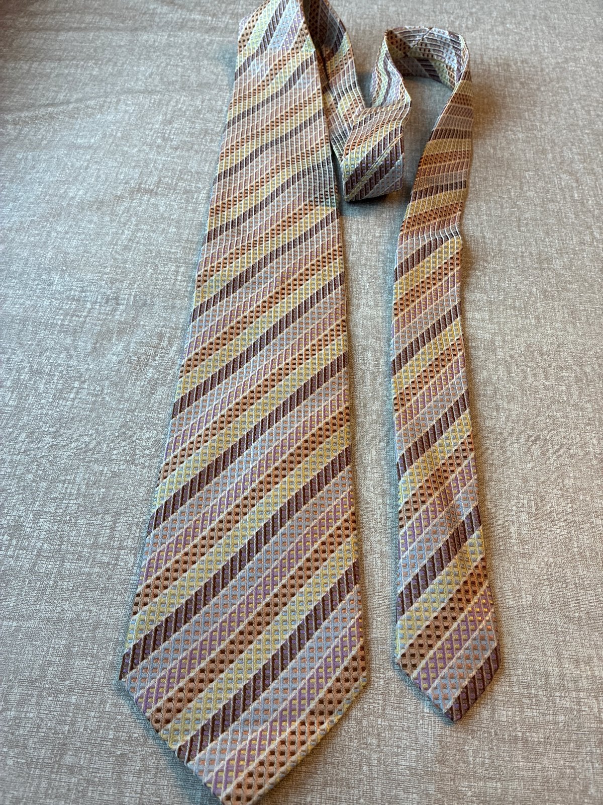 Missoni Cravatte Zijden Stropdas - Meerkleurig Gestreept, Kleding | Heren, Verzenden, Zo goed als nieuw, Meerkleurig, Met patroon