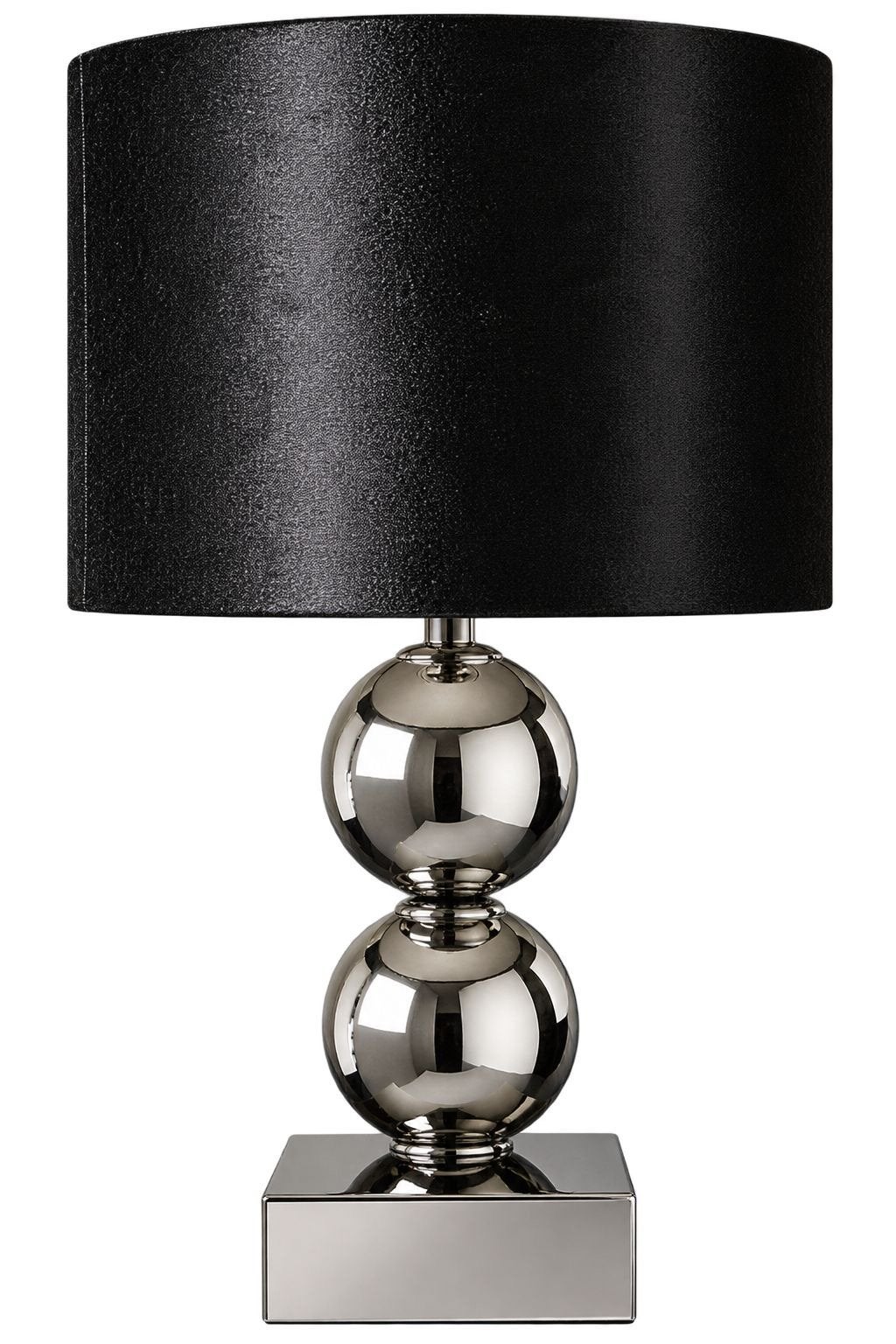 Moderne tafellamp met zwarte kap en chromen voet, Ophalen, Zo goed als nieuw, Modern, Zwart