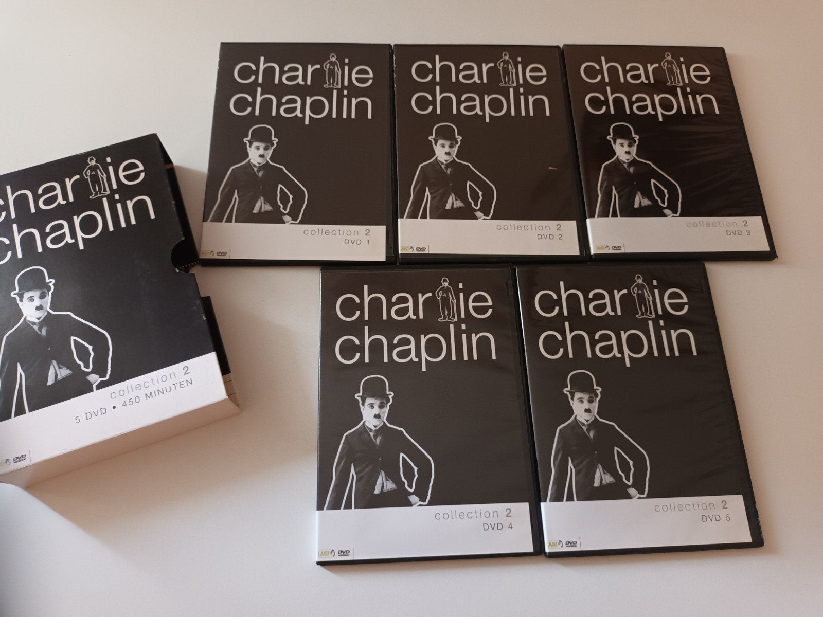 5-dvd box Charlie Chaplin, Verzenden, Zo goed als nieuw