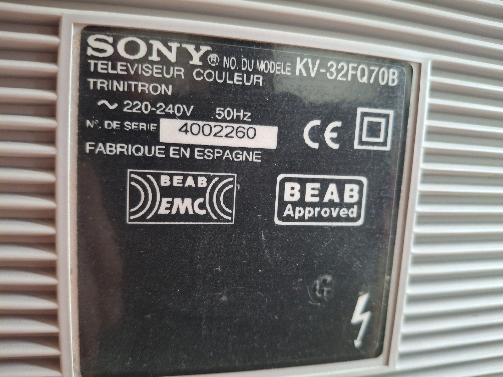 Sony Trinitron KV-32FQ70B CRT TV met afstandsbediening, Audio, Tv en Foto, Televisies, Gebruikt, 100 Hz, Sony, HD Ready (720p)