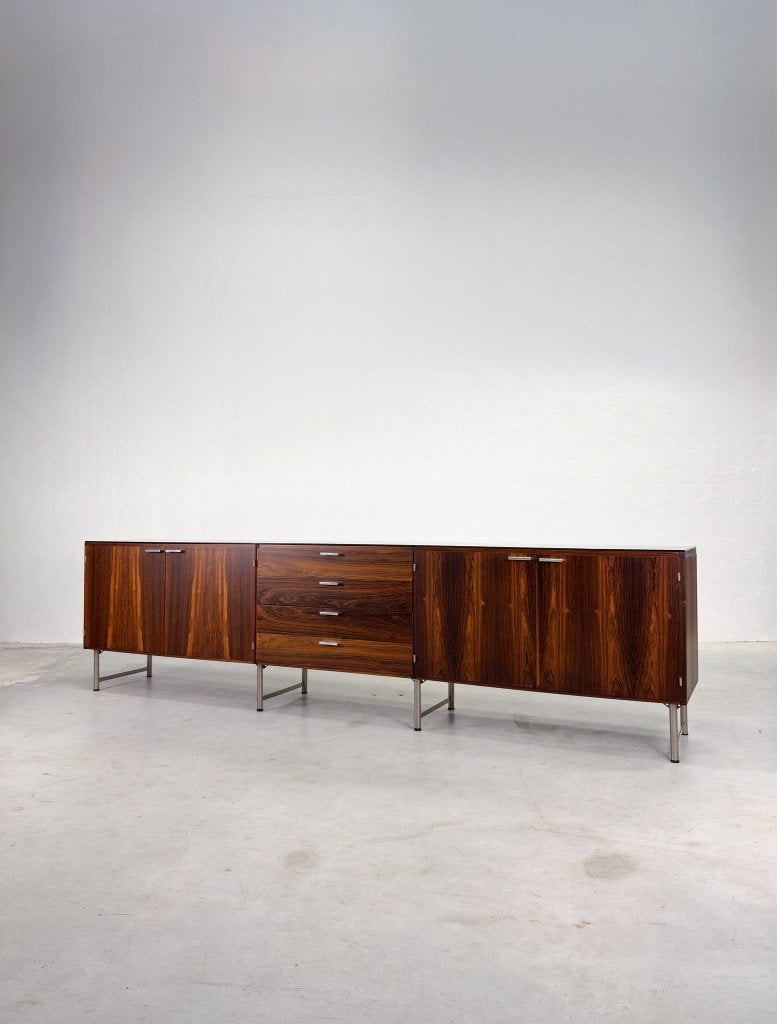XL 'Made to Measure' Dressoir van Cees Braakman voor Pastoe, Ophalen, Glas, 200 cm of meer, Dutch design, Mid-century, Scandinavisch, Deens, Vintage, Retro
