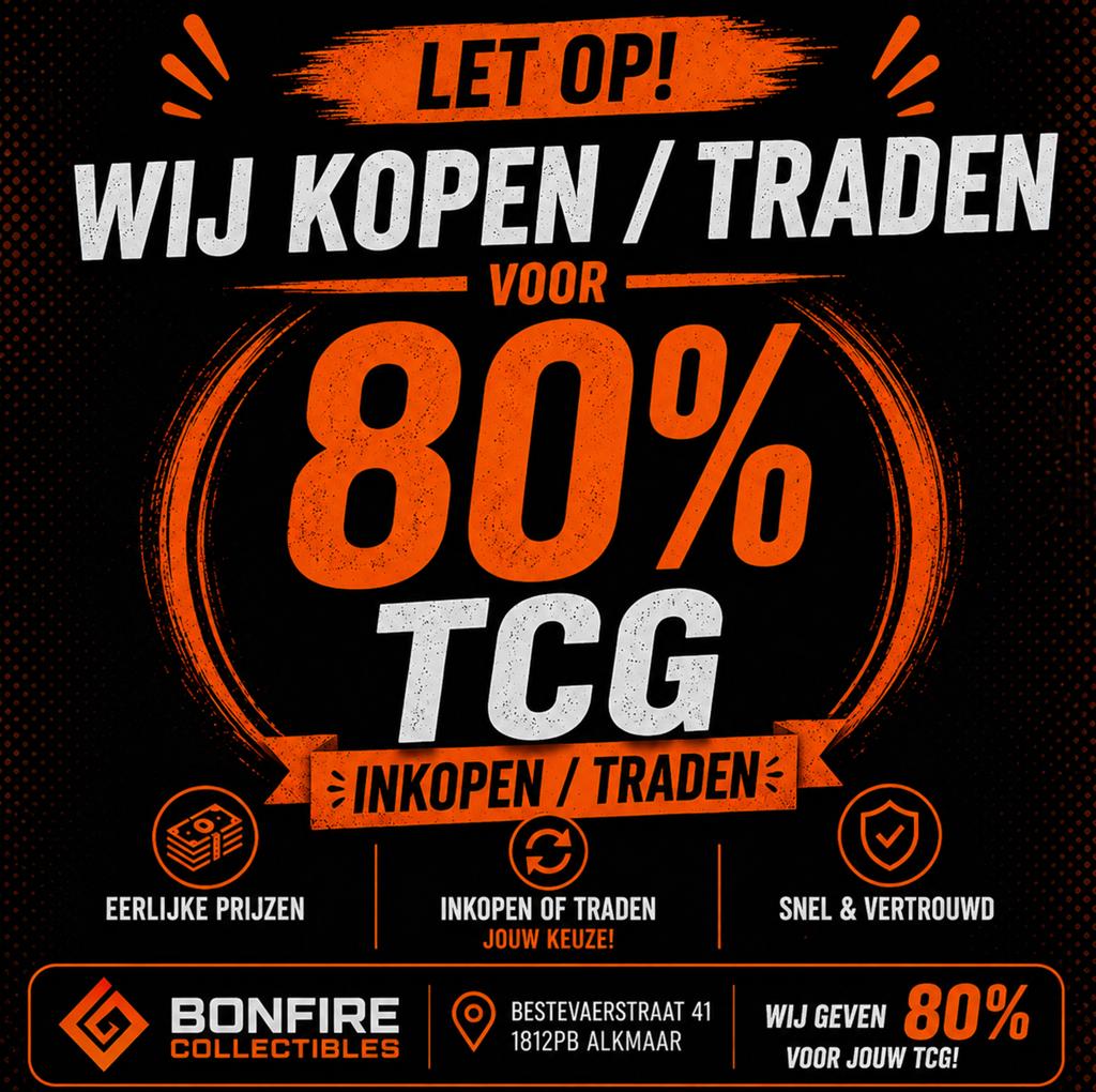 Bonfire Collectibles in Alkmaar koopt jouw Pokemon kaarten!