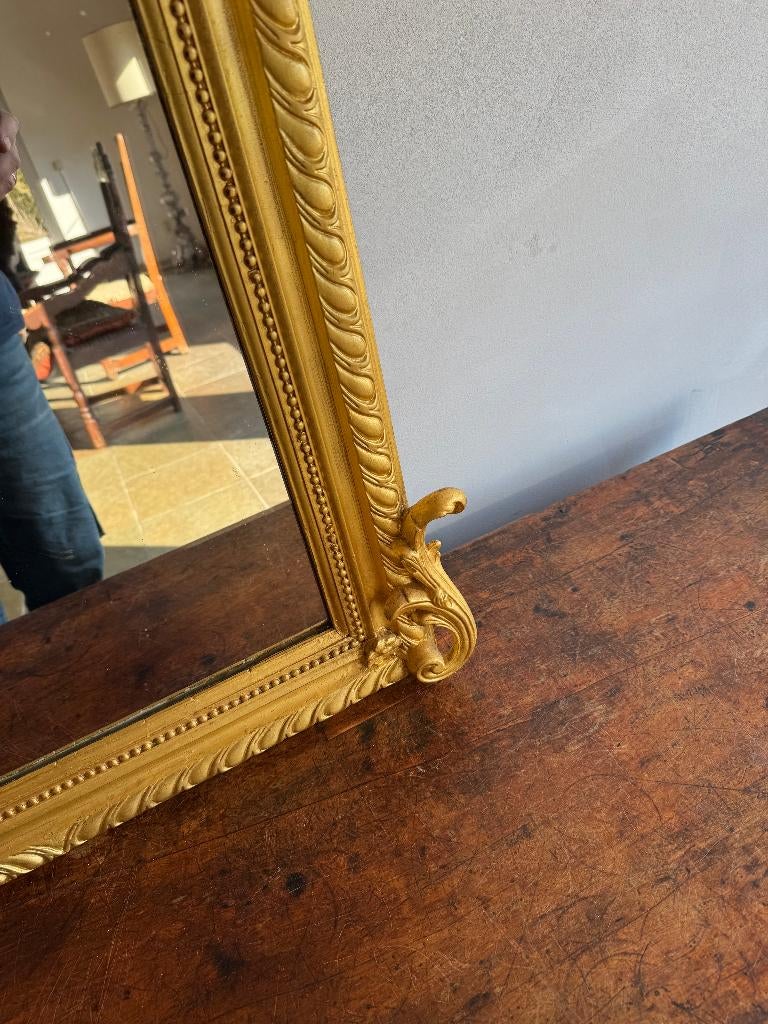 19 eeuwse Wandspiegel 180 x 80 cm Antique style Baroque, Ophalen, Gebruikt, Rechthoekig, 150 tot 200 cm