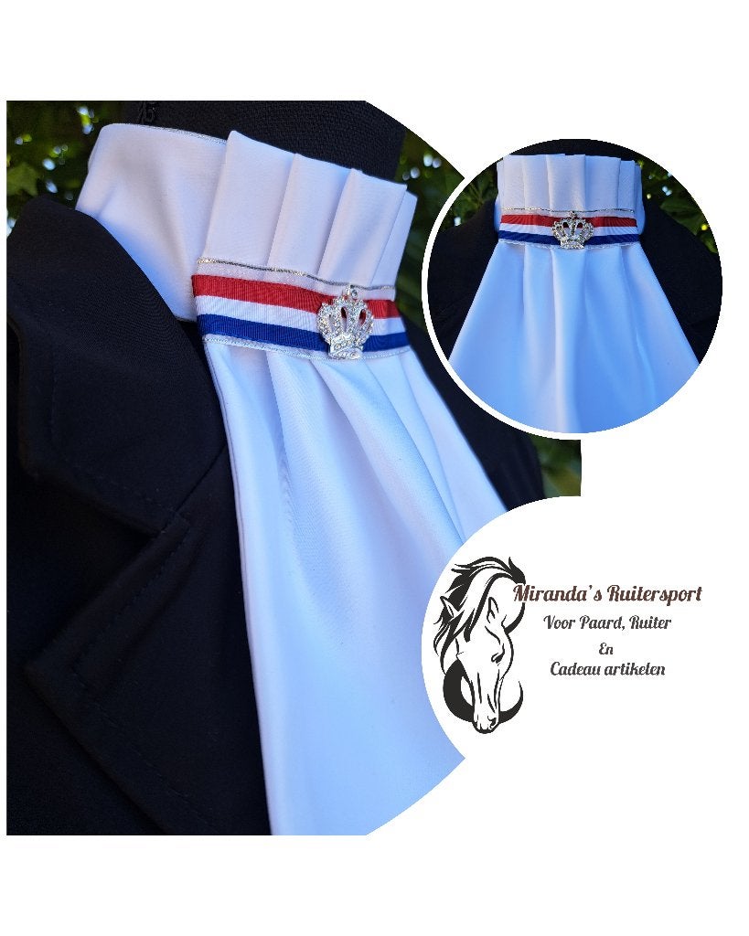 Nieuw Made by Lique plastron Harmonica Rood/Wit/Blauw, Dames, Dressuur, ., Overige merken