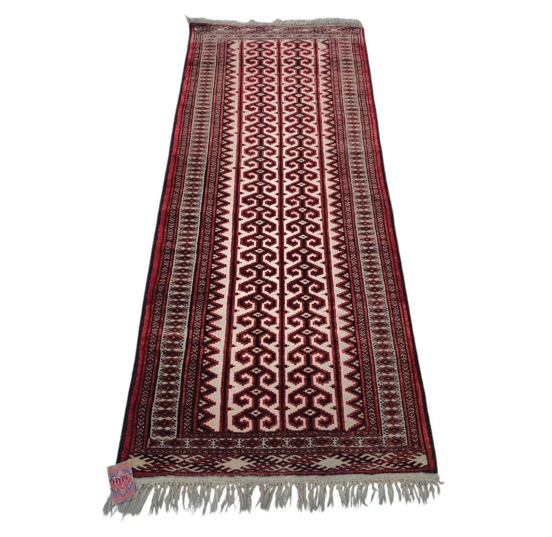 Handgeknoopt vintage Perzisch wol nomaden tapijt 78x188cm, Gebruikt, Traditioneel, Oosters, nomad, Persian, vintage, hype, Www.hypepopup.nl