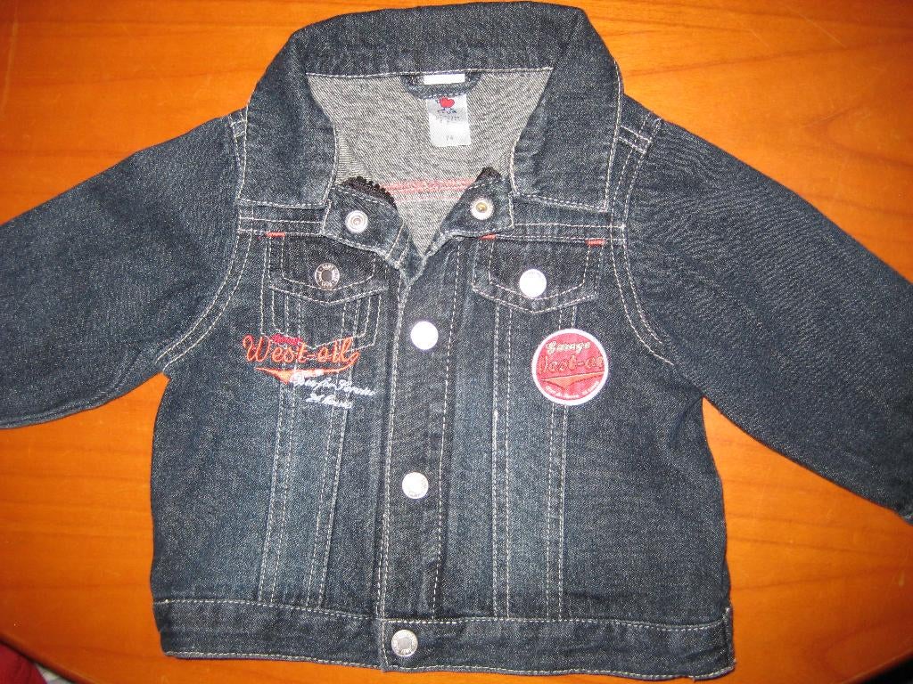 Jeans-jasje, 74, Baby Club, Kinderen en Baby's, Babykleding | Maat 74, Ophalen of Verzenden, Zo goed als nieuw, Jongetje of Meisje