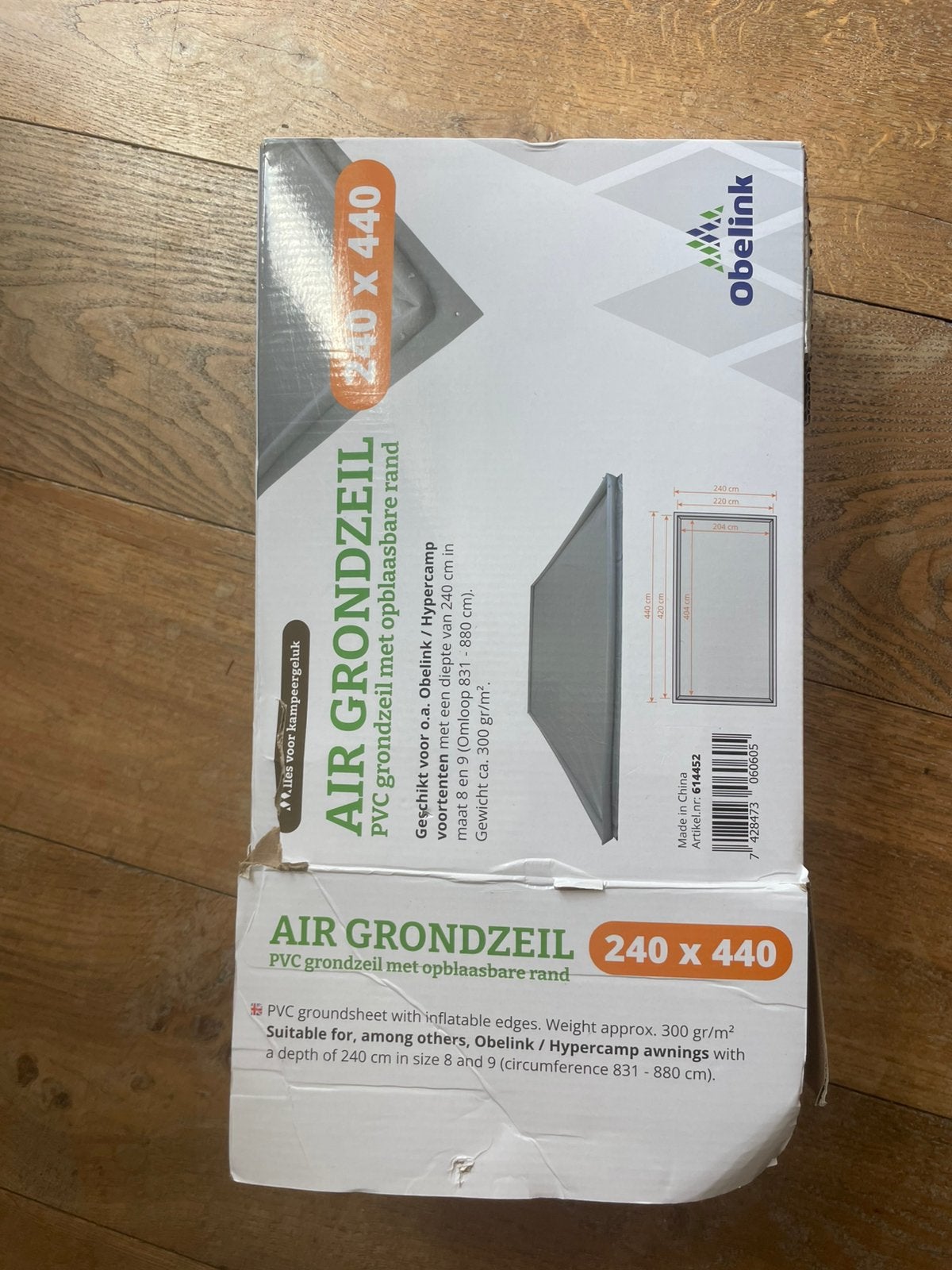 Grondzeil air, Ophalen, Zo goed als nieuw
