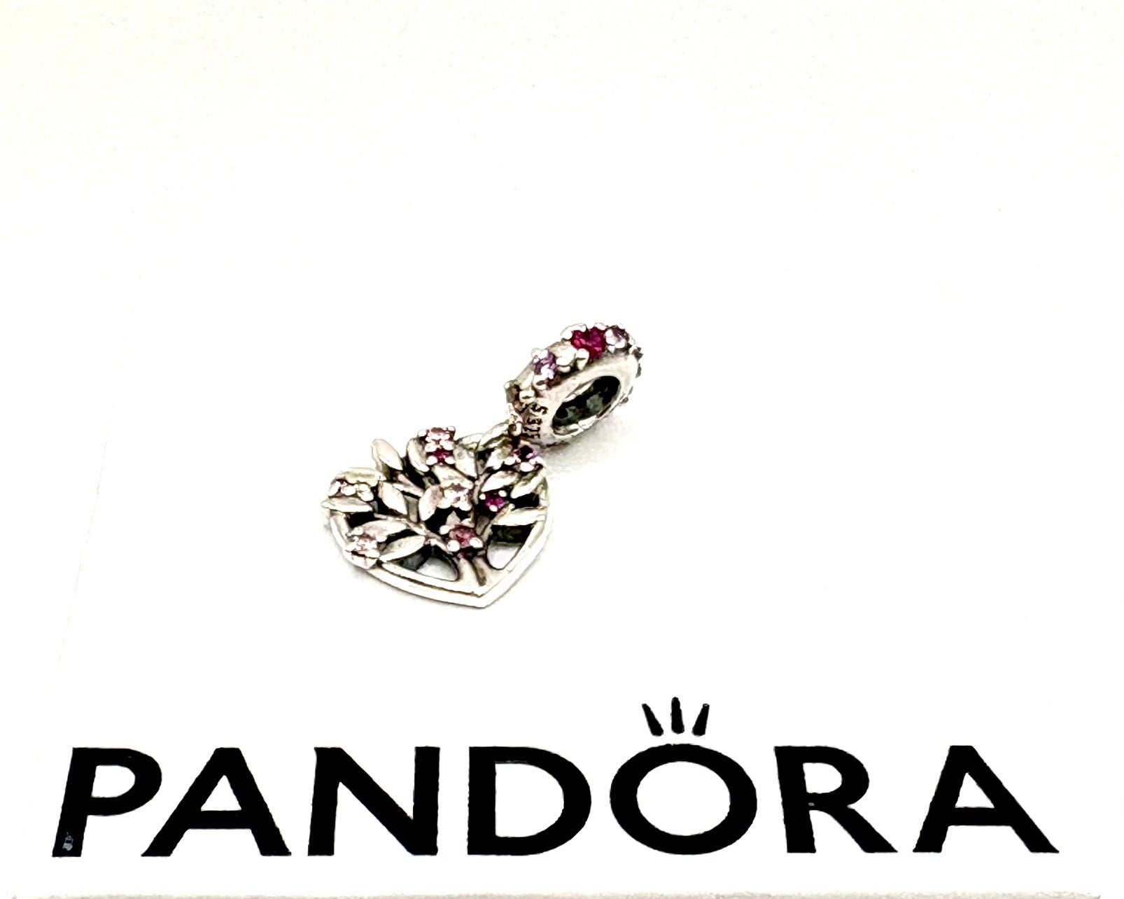 Pink Heart Family Tree Pandora bedel, Sieraden, Tassen en Uiterlijk, Ophalen of Verzenden, Zo goed als nieuw, Zilver, Pandora