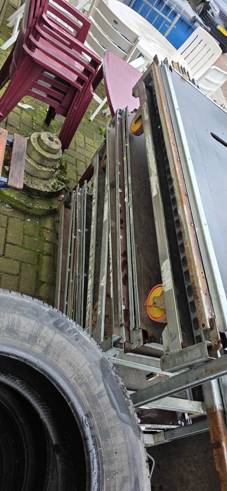 5 bloemen karren, 100 liter of meer, Ophalen, Transportkar