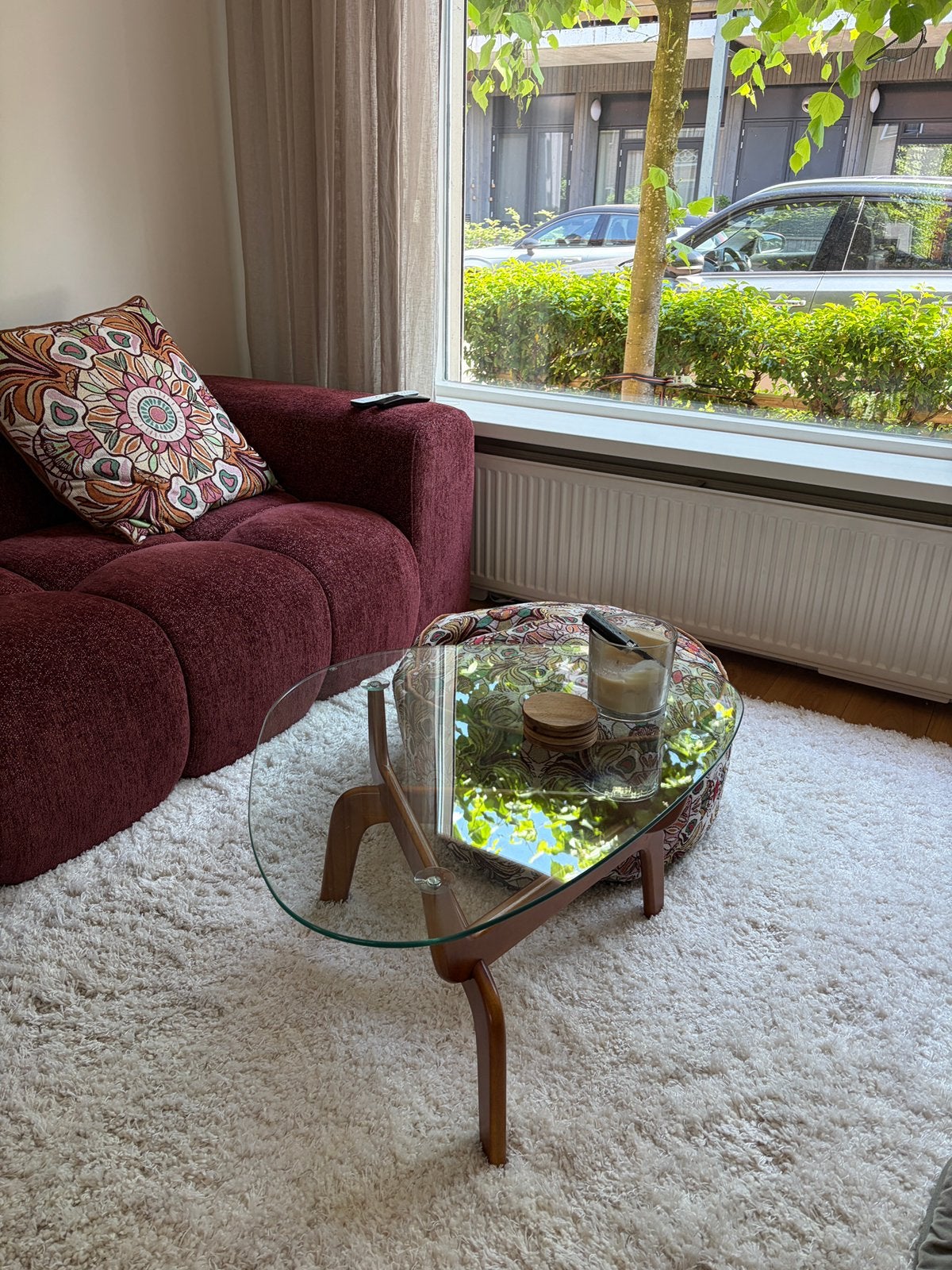 Salontafel Breno Bruin Eiken, Ophalen, 50 tot 100 cm, Zo goed als nieuw, Minder dan 50 cm