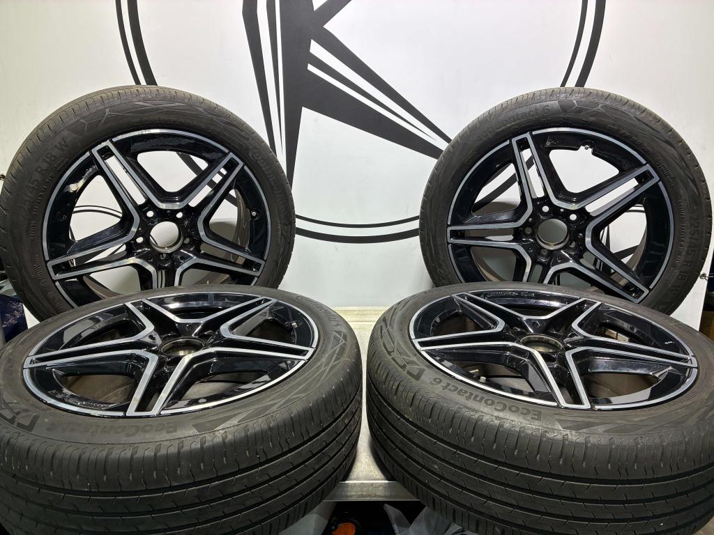 18 inch 5-spaaks AMG W177 W118 W247 set met zomerbanden, Auto-onderdelen, Banden en Velgen, 18 inch, Gebruikt, Mercedes-Benz AG