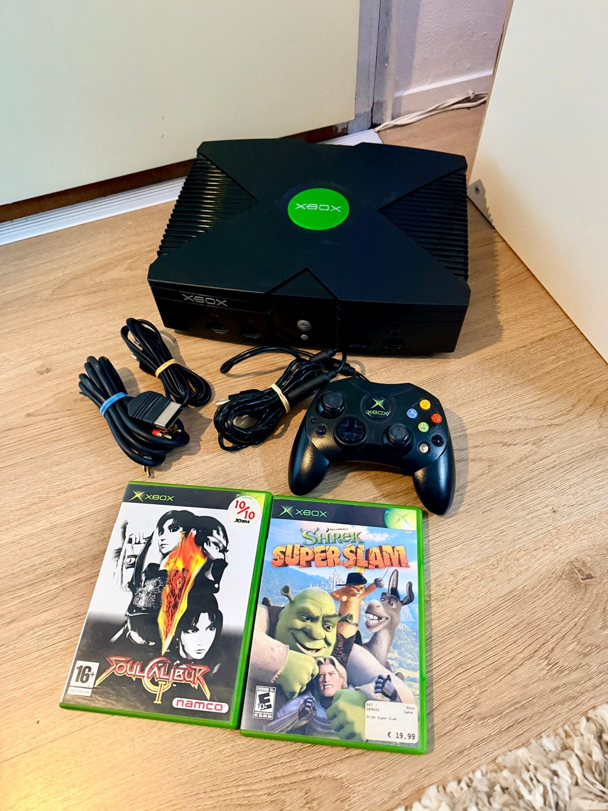 Originele Xbox console met 2 games en controller, Spelcomputers en Games, Spelcomputers | Xbox Original, Ophalen, Gebruikt, Met 1 controller