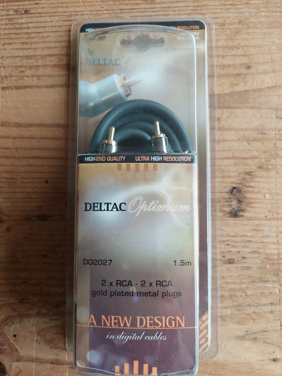 DELTAC Optimum RCA kabel - 1.5m - Nieuw in verpakking, Ophalen of Verzenden, Nieuw, Minder dan 2 meter, Interlink-kabel
