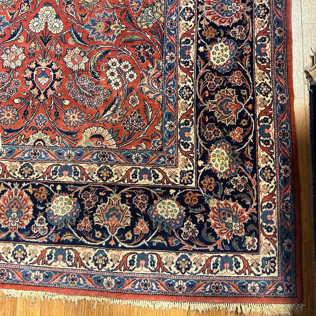 perzisch tapijt sarough handgeknoopt vloerkleed 364 x 256 cm, Taag 63, 2491 CS, Den Haag (Forepark), 200 cm of meer, Ophalen of Verzenden