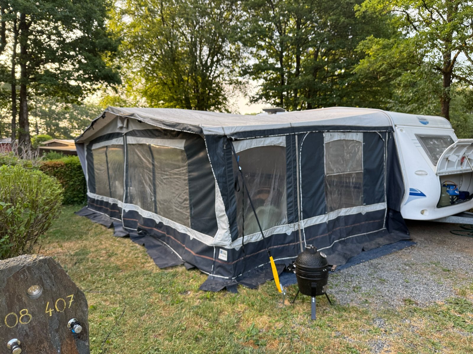 Hypercamp G18 voortent 350cm diep - Gebruikt, Ophalen, Gebruikt, Overige merken