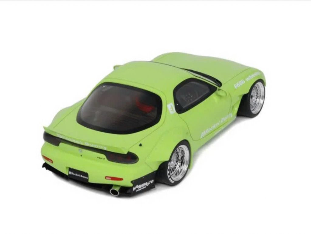 MAZDA RX7 ROCKET BUNNY AERO Groen '15 OTTOMOBILE 1/18 OT1155, Verzenden, Nieuw, Auto, OttOMobile