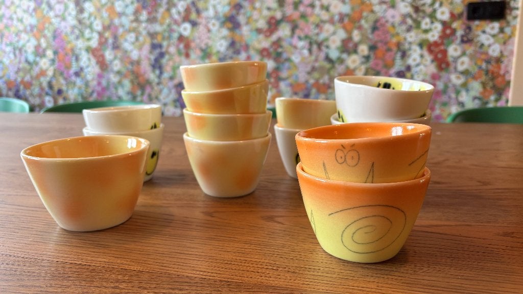 14x koffie kopjes van FRIZBEE Ceramics, 15 euro p.s., Ophalen, Overige merken, Nieuw, Overige stijlen