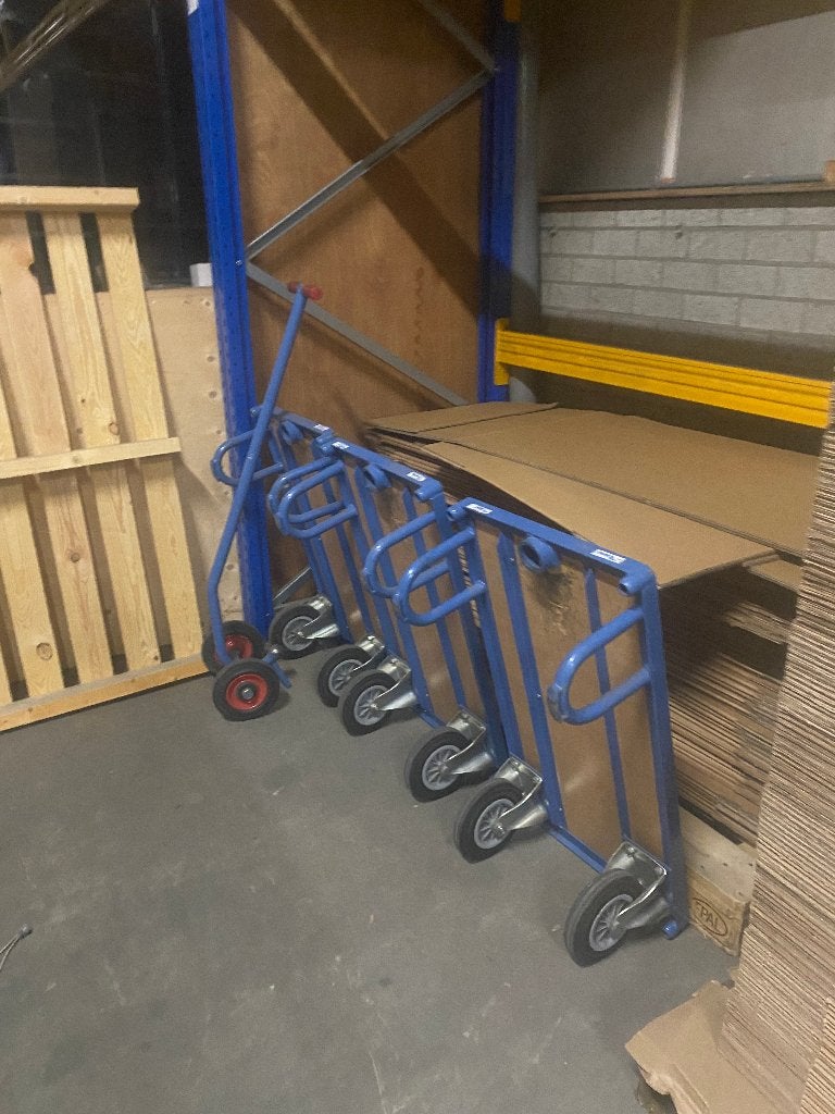Handtrekwagen SET  (3ST 1x handgreep) Fetra €149,99, 100 liter of meer, Ophalen, Gebruikt, Transportkar