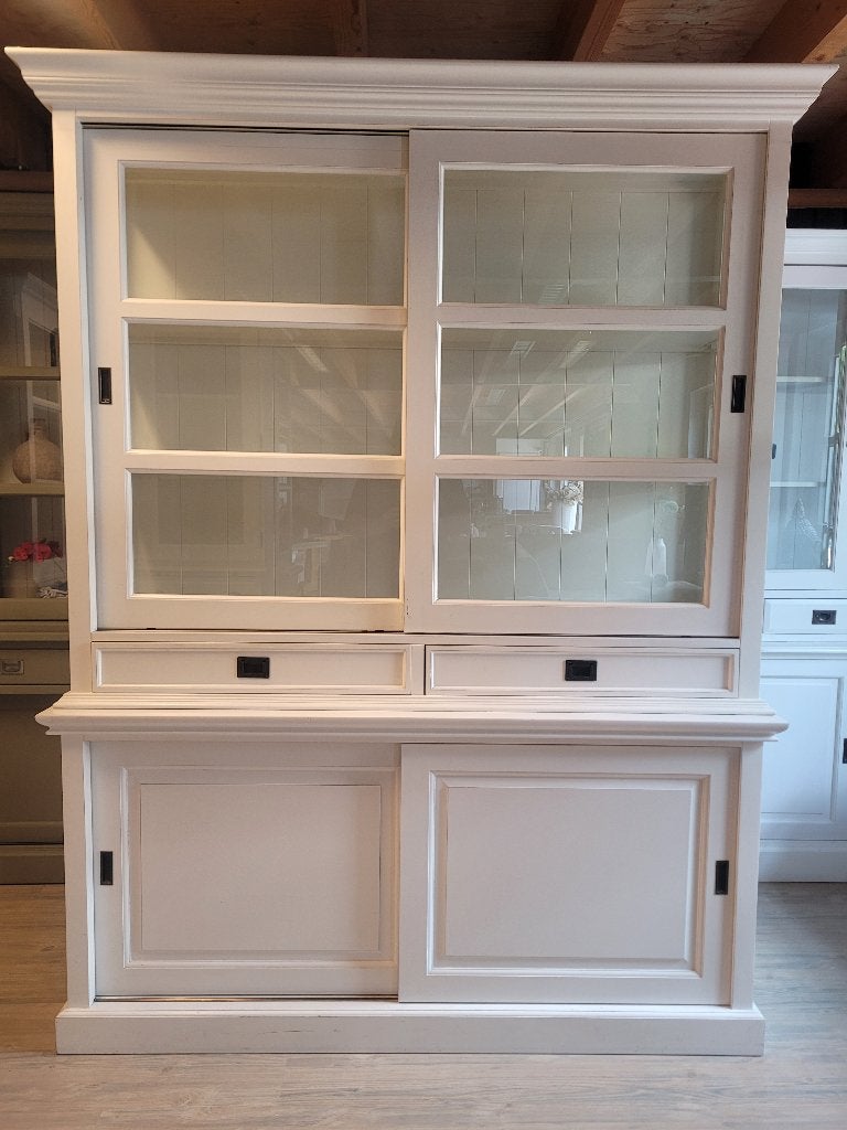 *ACTIE* Mooie Landelijke Witte Buffetkast Winkelkast (2657B), Gebruikt, Landelijke buffetkast winkelkast kleur wit gratis bezorging