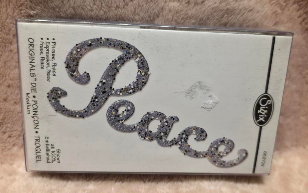 Sizzix Bigz Woorden Stans - Peace & Love, Ophalen of Verzenden, Gebruikt, Gereedschap of Toebehoren