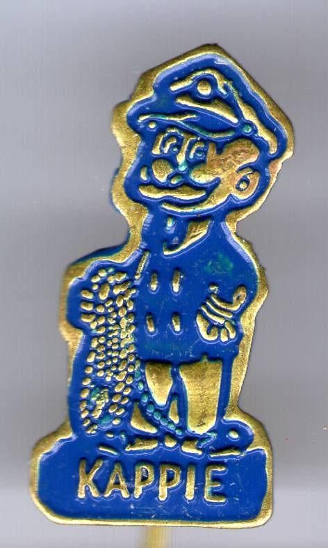 Kappie Toonder blauw op koper stripfiguur speldje ( S_017 ), Verzamelen, Verzenden, Zo goed als nieuw, Figuurtje, Speldje of Pin