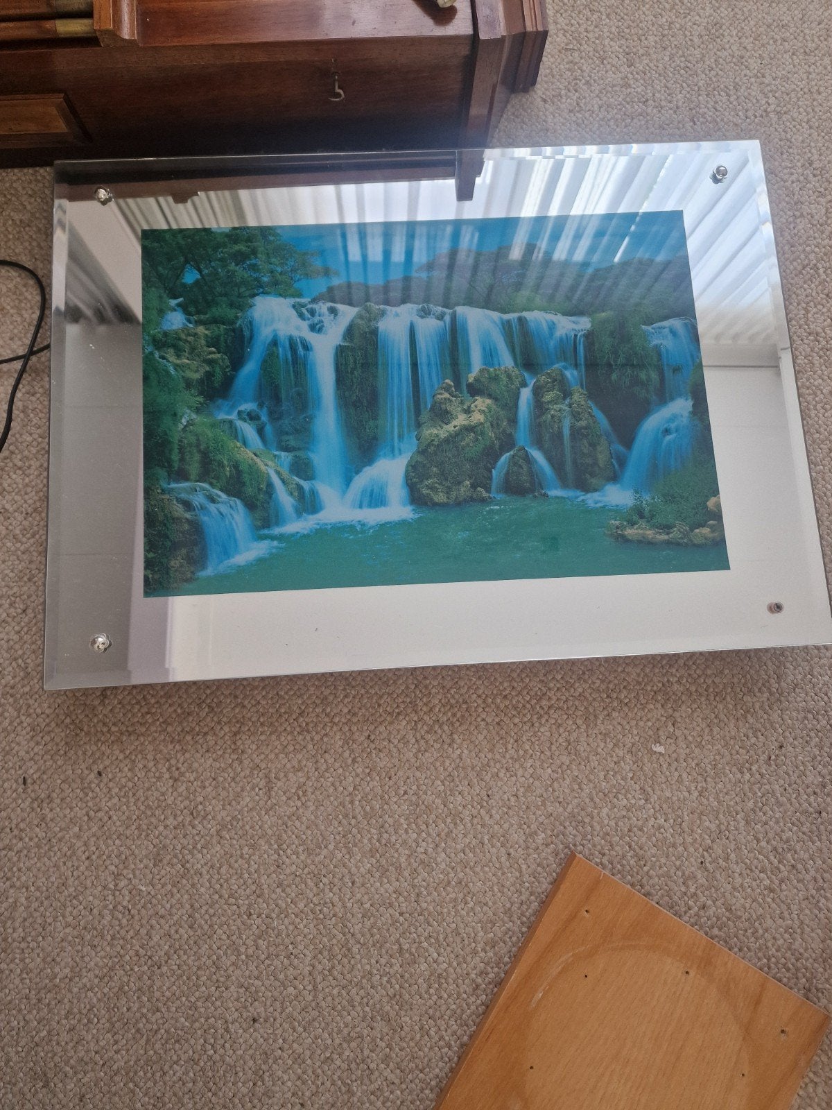 Waterval schilderij, Minder dan 50 cm, Ophalen of Verzenden, Zo goed als nieuw, Minder dan 100 cm