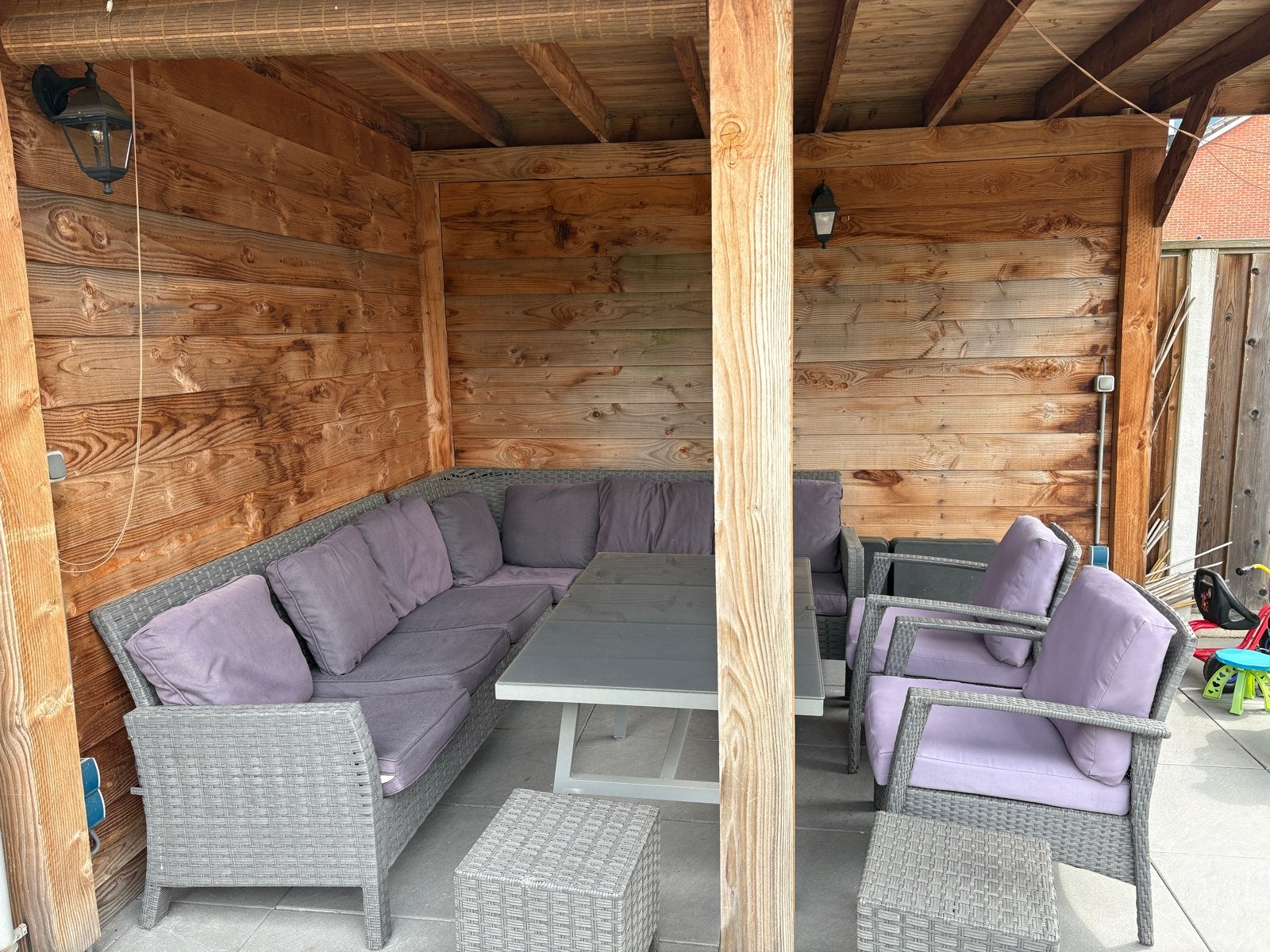 Uitgebreide Loungeset met Eettafel en Stoelen - Gebruikt, Ophalen, Gebruikt, Meer dan 8 zitplaatsen, Loungeset